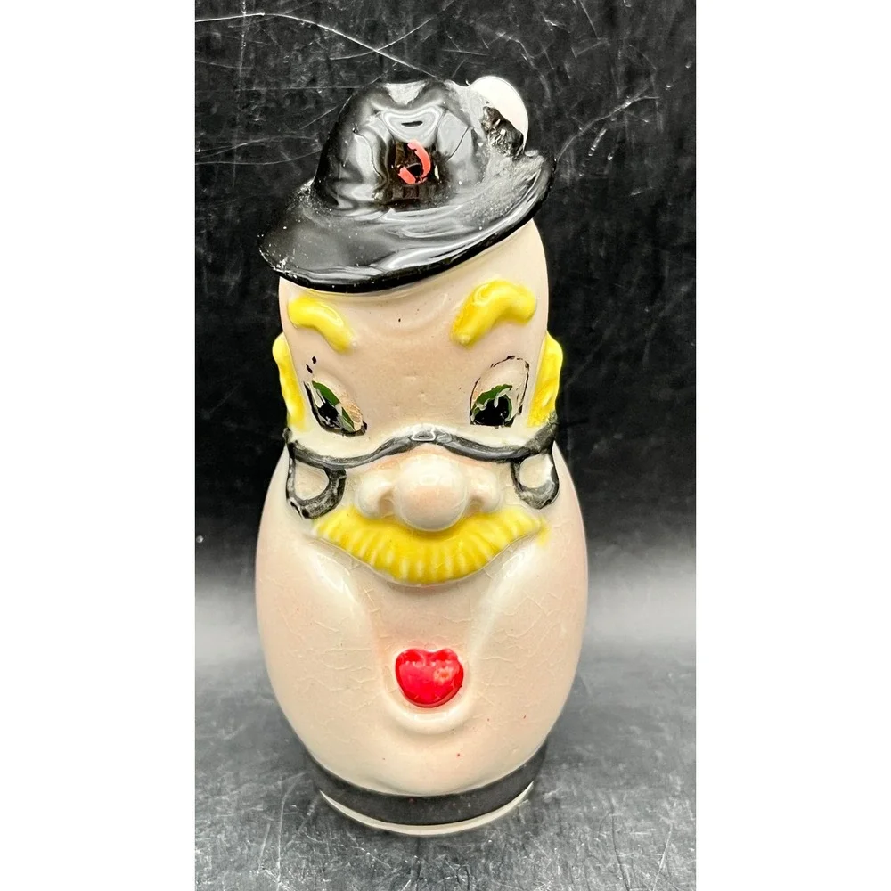 Vtg German Yodeler Herr‎ Zany Happy Man Single Salt Pepper Shaker Japan Decor 4
